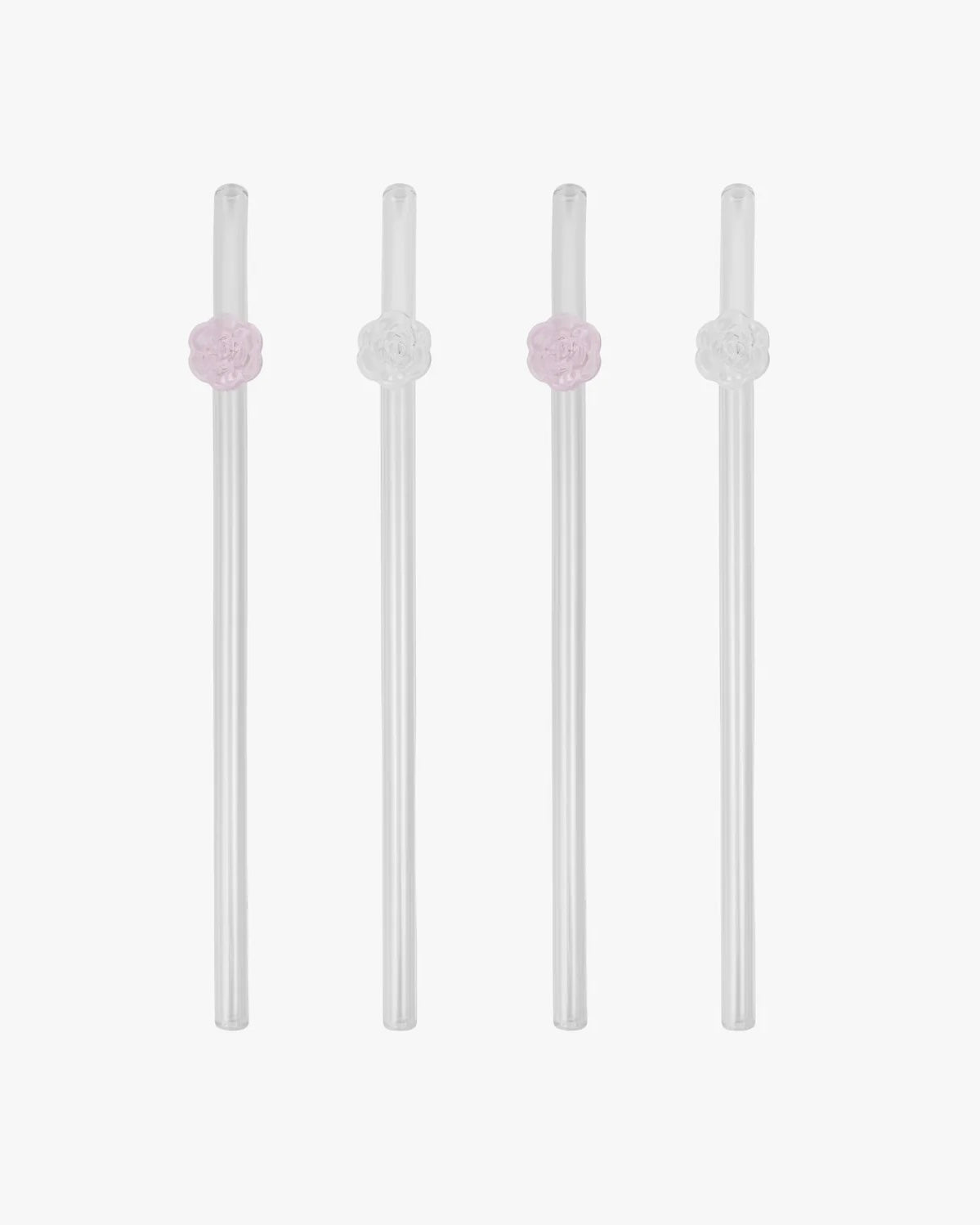 Rose straws (set van vier)