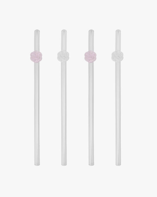 Rose straws (set van vier)