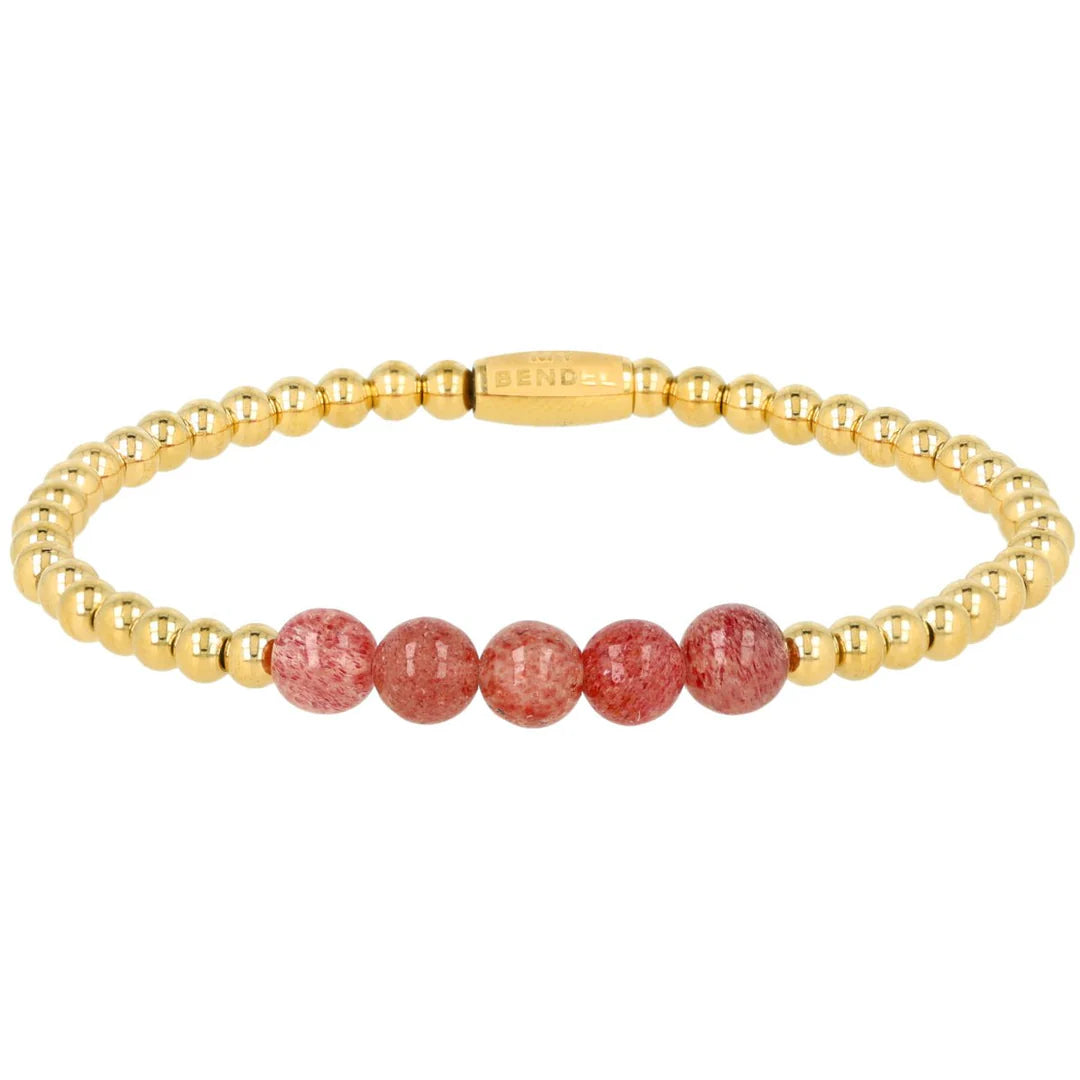 Aardbeienkwarts armband