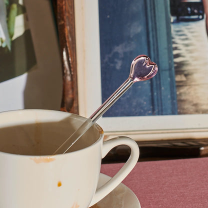 Heart spoons roze (set van twee)