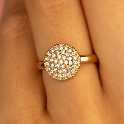 Ronde ring met Zirkonia steentjes