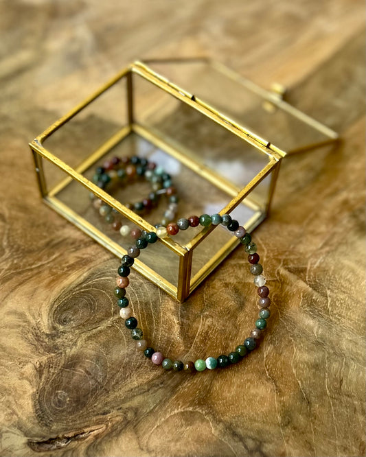 India Agaat kralenarmband 4 mm