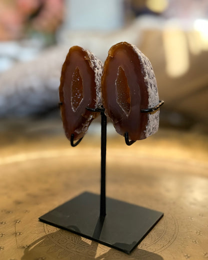 Agaat geode paar vlinder