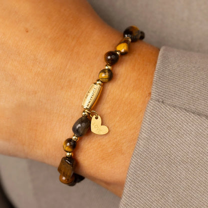 Armband met organische vormen-Tijgeroog