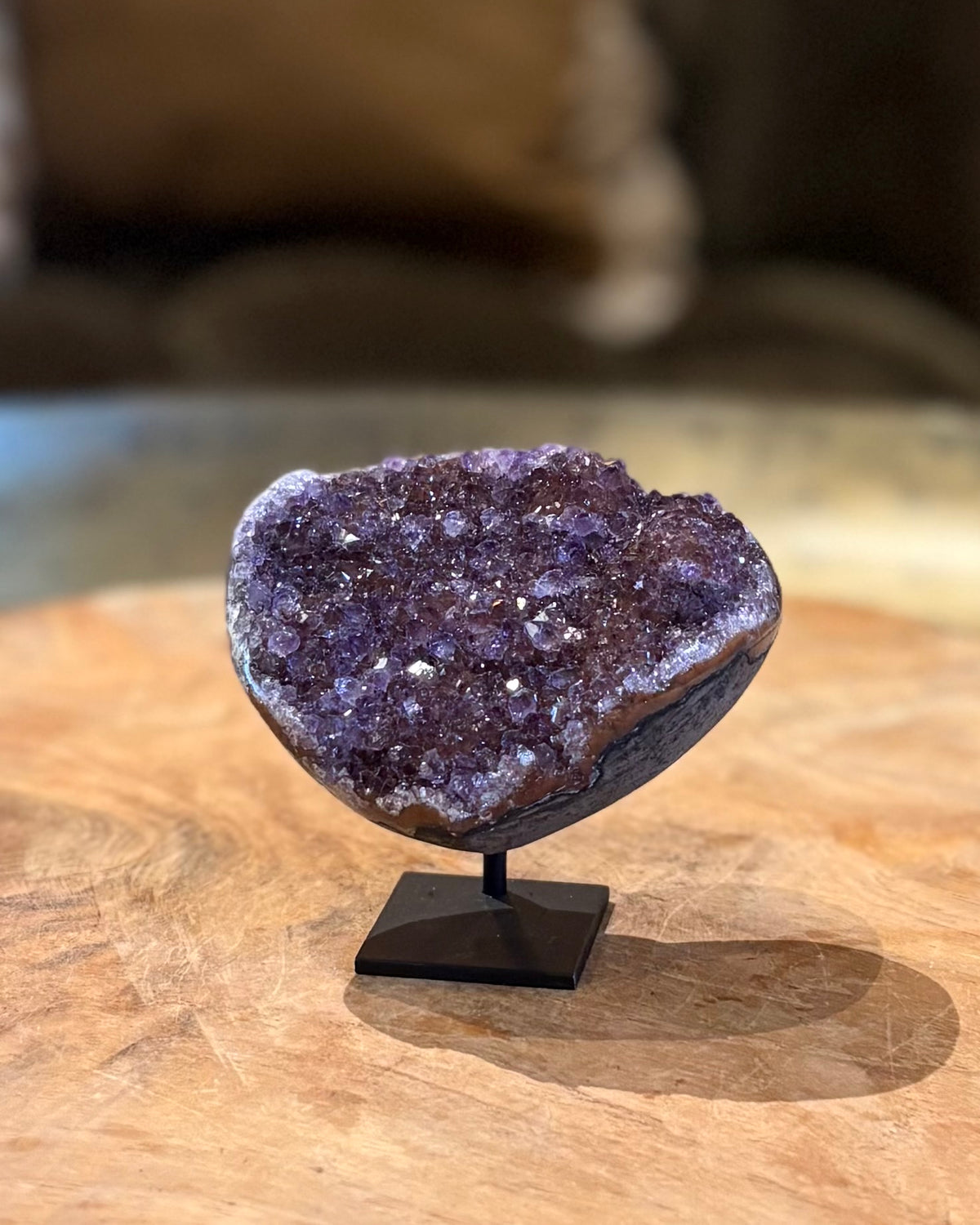 Druzy Amethist hartje op standaard