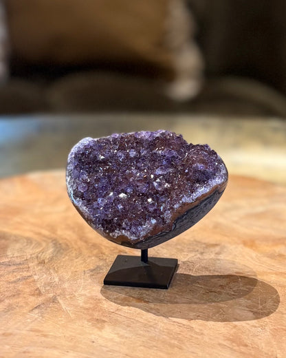 Druzy Amethist hartje op standaard