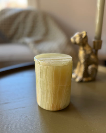 Luxe Onyx kaarshouder met deksel - groen