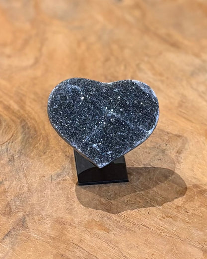 Druzy Amethist hartje op standaard