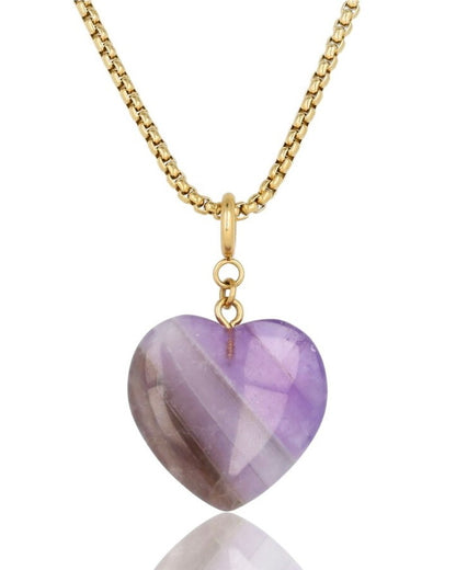 Amethist lange box ketting
