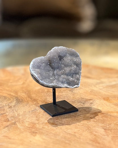 Druzy Amethist hartje op standaard
