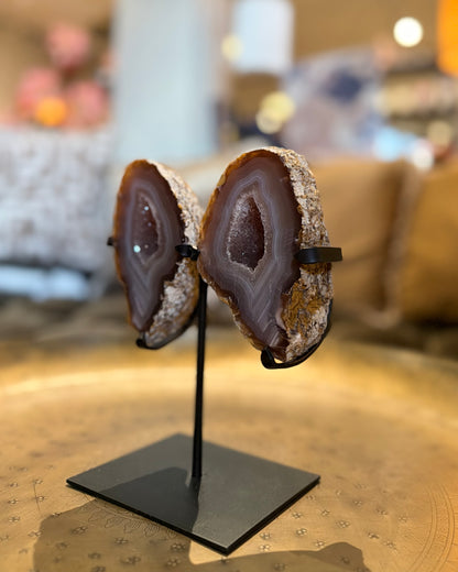 Agaat geode paar vlinder