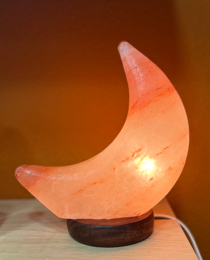 Zoutlamp maan groot oranje