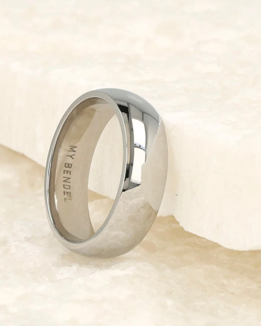 Brede Zilveren gladde ring