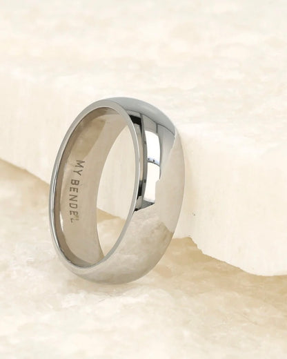 Brede Zilveren gladde ring
