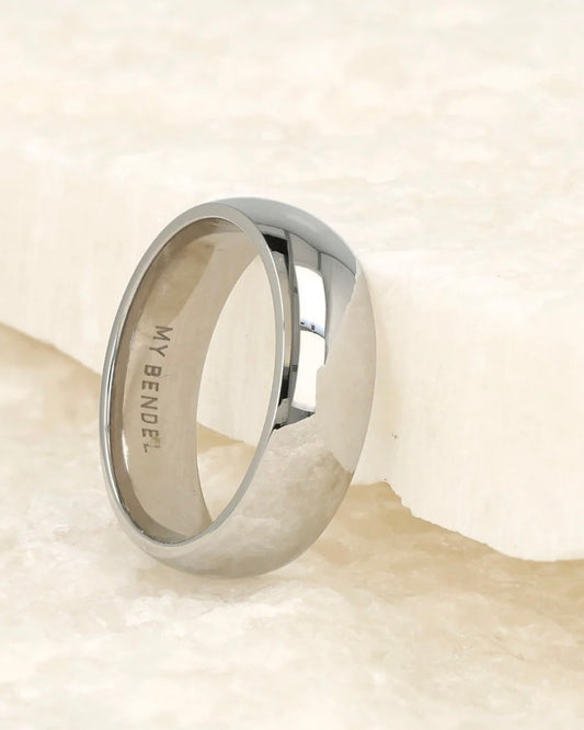 Brede Zilveren gladde ring