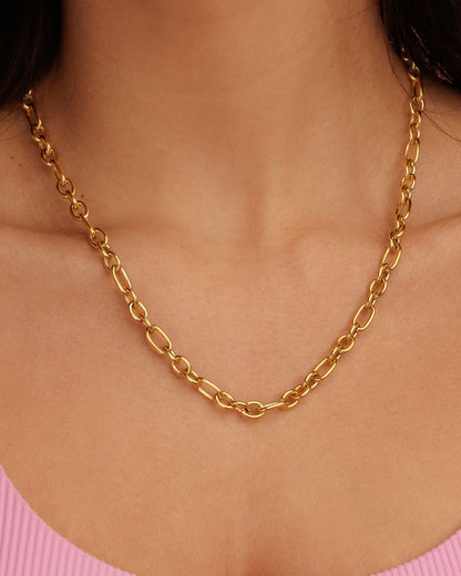 Schakelketting met ronde en ovale schakels