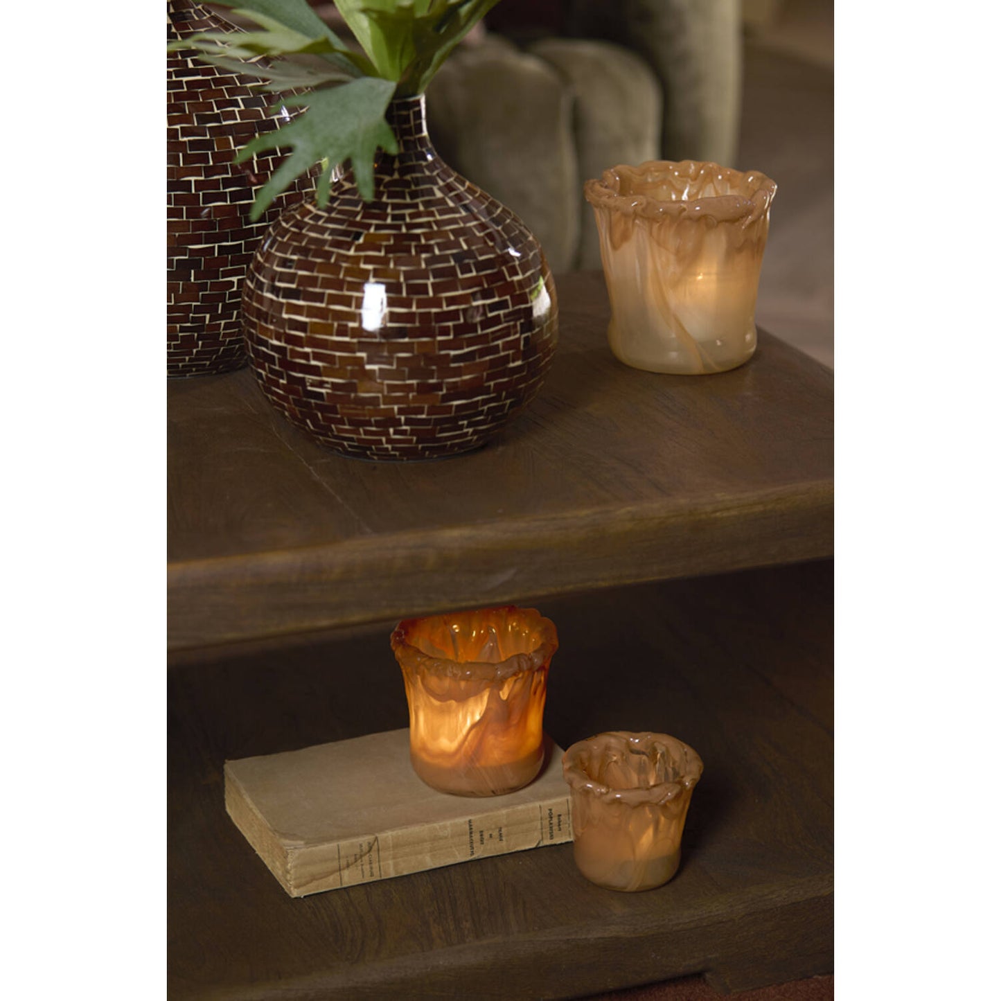 Waxinelichthouder Myron medium Light Orange