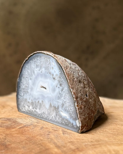 Agaat geode waxinelichthouder