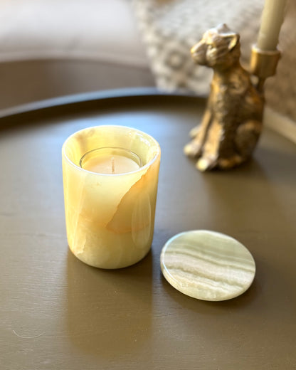 Luxe Onyx kaarshouder met deksel - groen