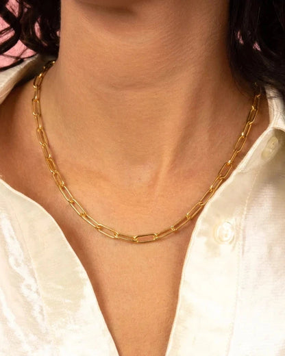 Fijne schakelketting met ovale schakels