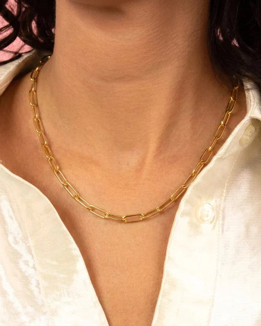 Fijne schakelketting met ovale schakels