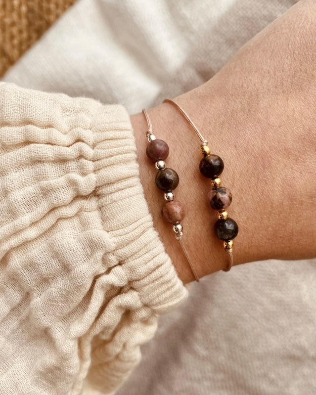 Affirmatie armbandje - Rhodoniet