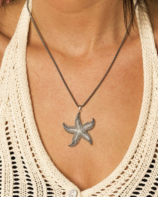 Zeester ketting zilver