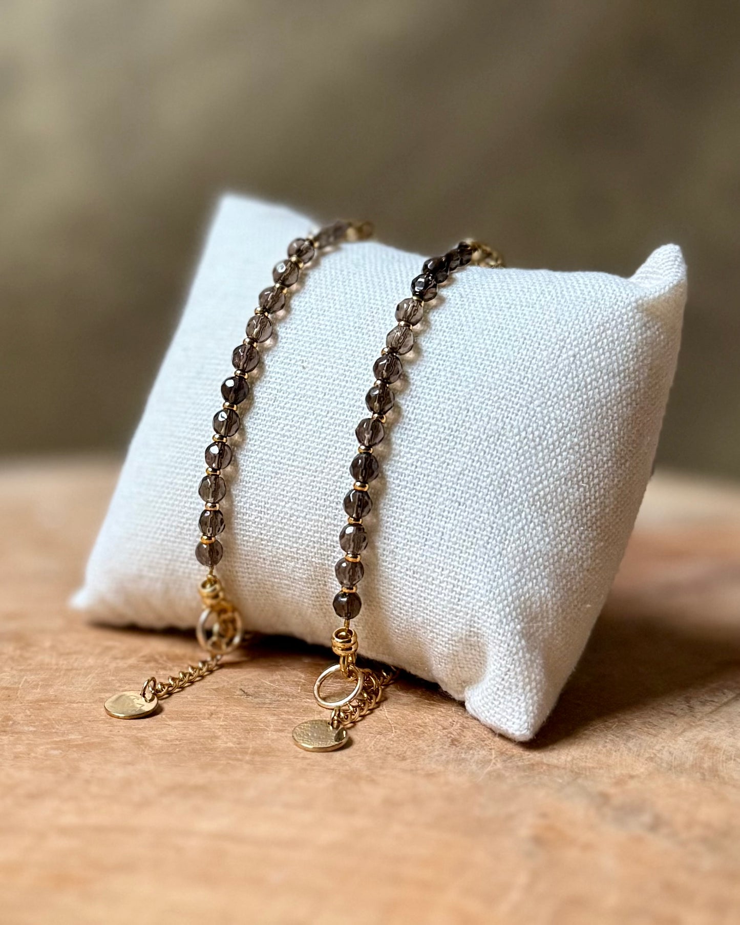 Edelsteen tussenstuk 4 mm armband Solid Gold