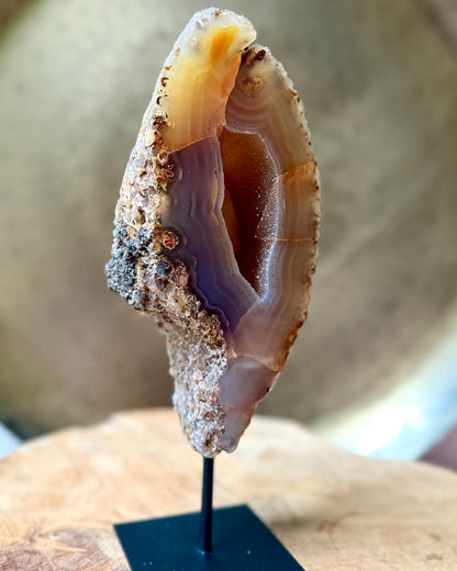 Agaat geode op standaard