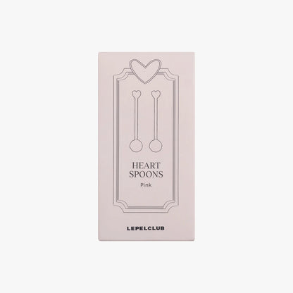 Heart spoons roze (set van twee)
