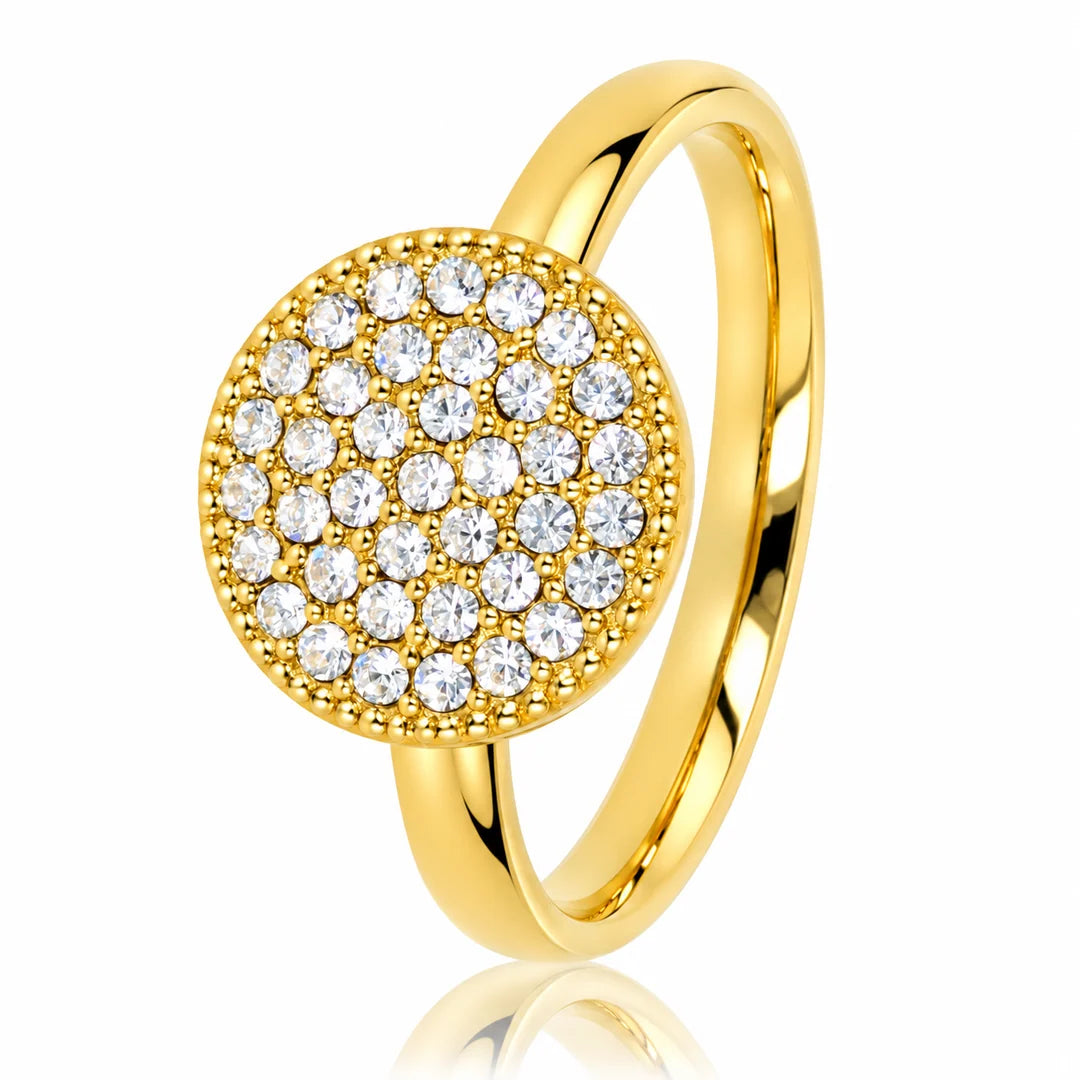 Ronde ring met Zirkonia steentjes
