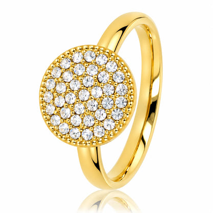 Ronde ring met Zirkonia steentjes