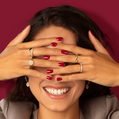 Ronde ring met Zirkonia steentjes