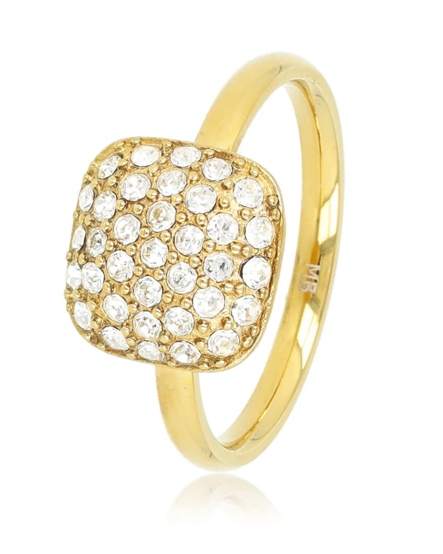 Zirkonia ring vierkant
