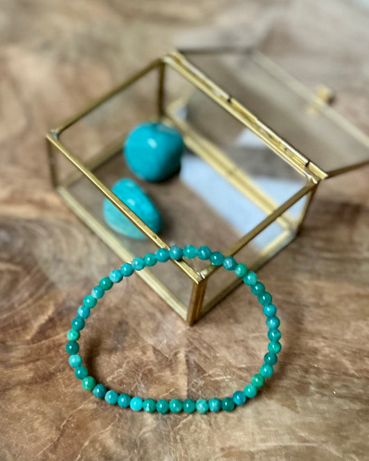 Amazoniet kralenarmband 4 mm A kwaliteit