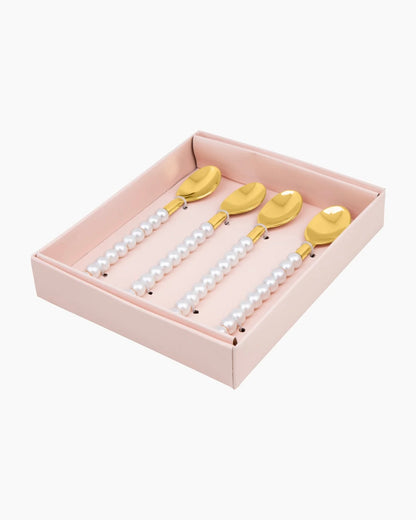 Parel lepels (set van vier)
