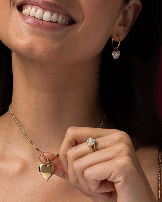 Zirkonia ring hartje