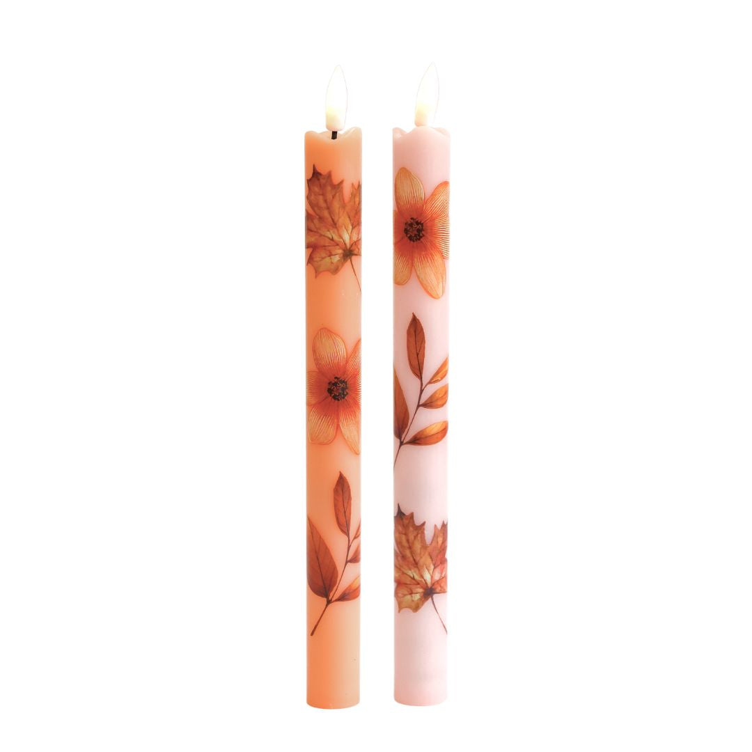 LED Pillar Candle Wildflower RC-set van 2