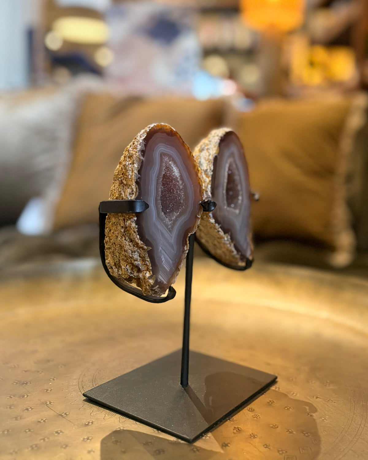 Agaat geode paar vlinder