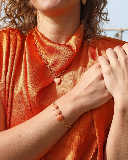 Sieradenset Oranje Aventurijn