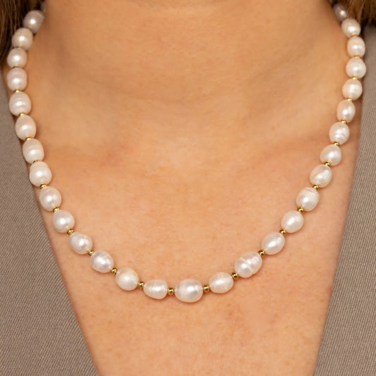 Bold ketting met Zoetwaterparels