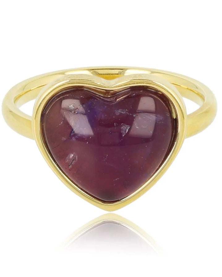 Amethist ring hart