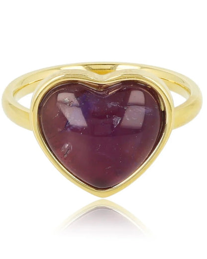 Amethist ring hart