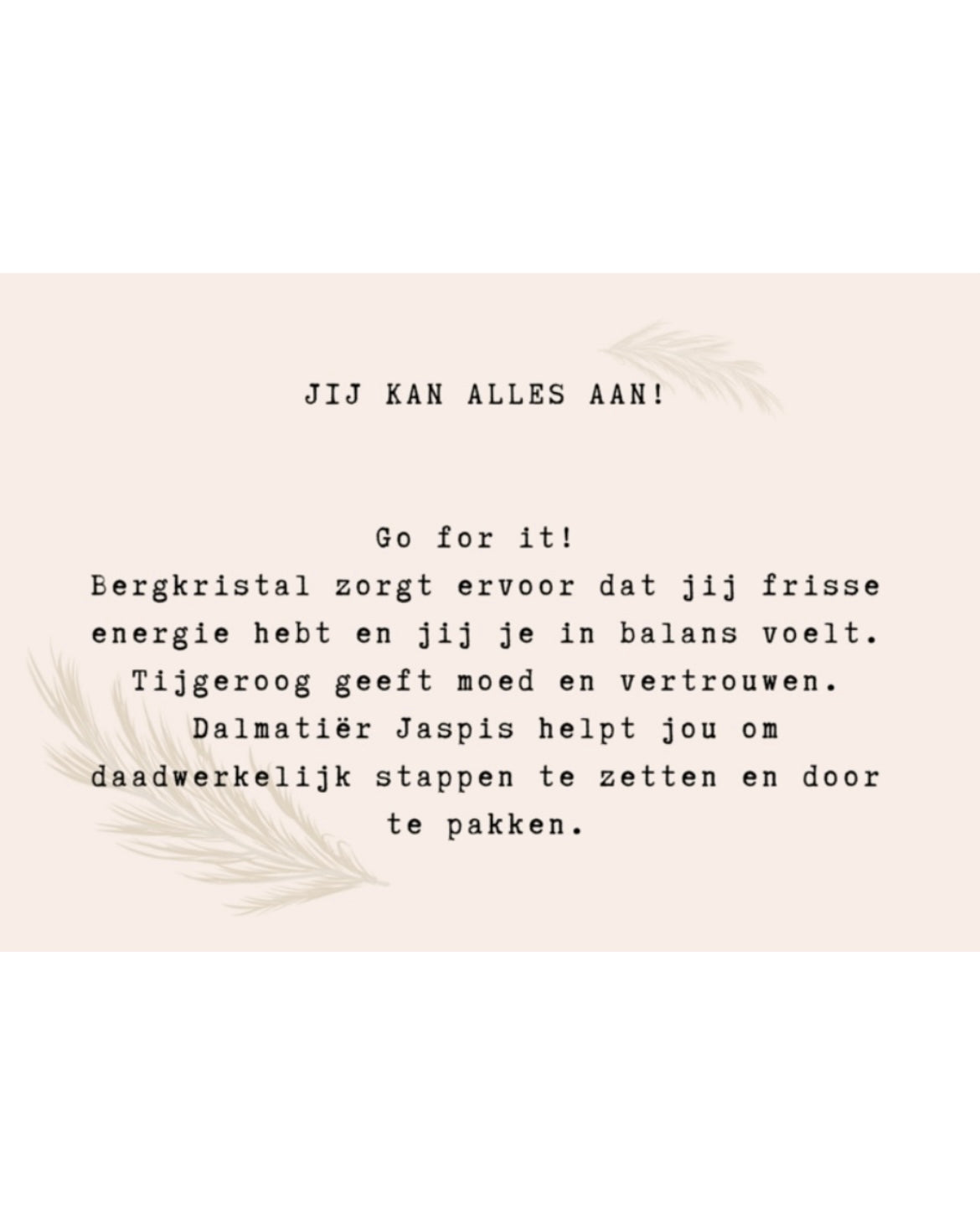 Affirmatie armbandje - Jij kan alles aan!