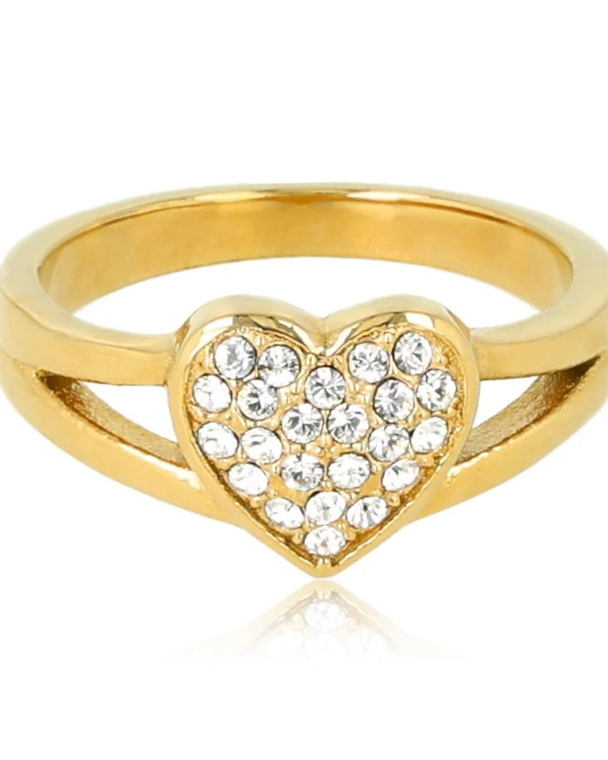 Zirkonia ring hartje
