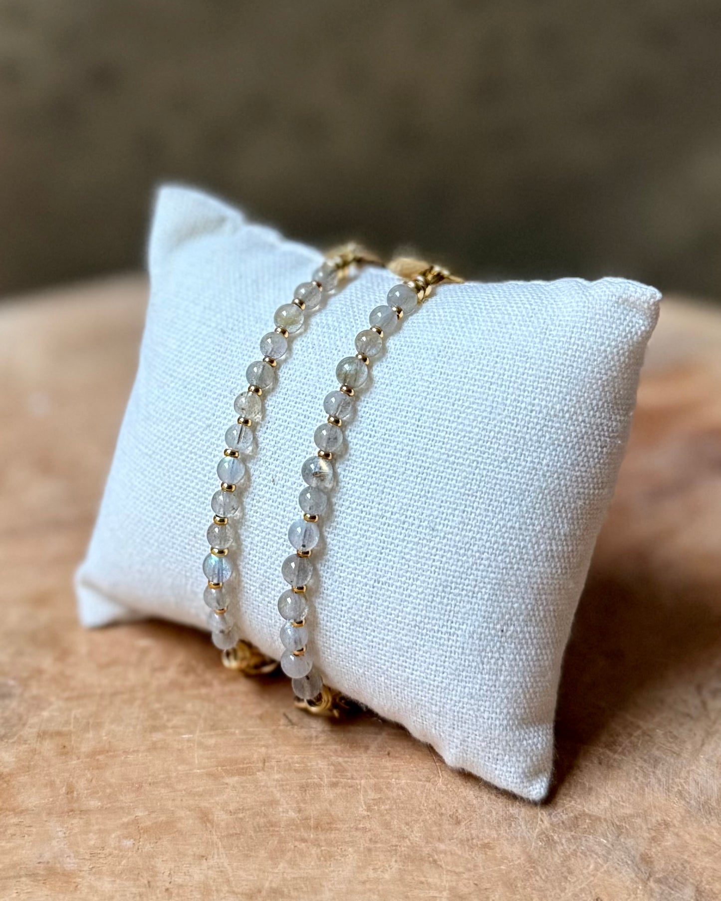Edelsteen tussenstuk 4 mm armband Solid Gold