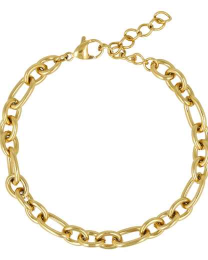 Schakelarmband ronde en ovale schakels