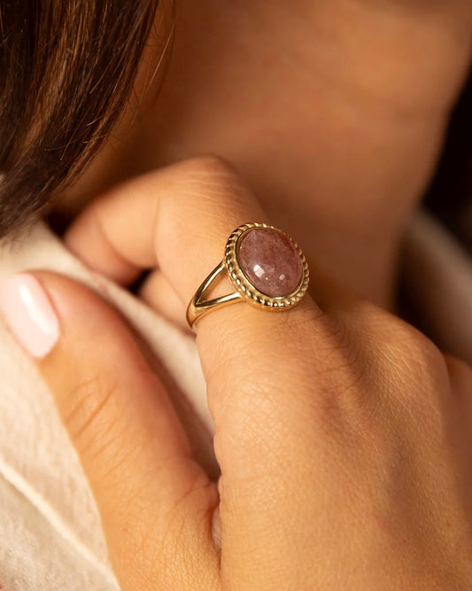 Aardbeienkwarts ring vintage