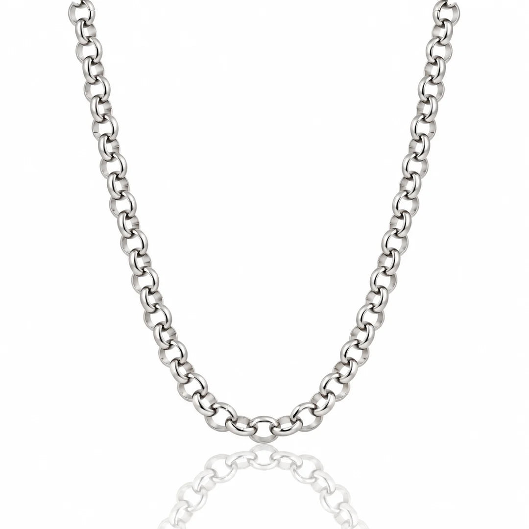 Schakelketting ronde schakels zilver