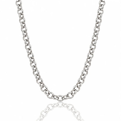 Schakelketting ronde schakels zilver